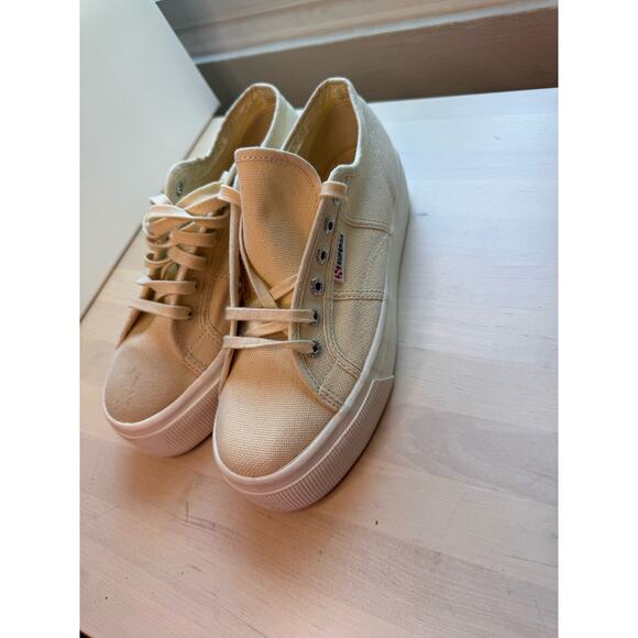 SUPERGA 2750 PLATFORM SNEAKERS CAMEL size 41.5 / US 10 - Picture 3 of 10